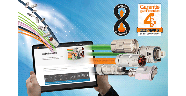 Encuentre el cable de accionamiento adecuado con el nuevo buscador de cables de igus