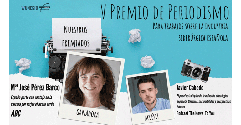 María José Pérez Barco y Javier Cabedo, ganadores del V Premio de Periodismo de UNESID